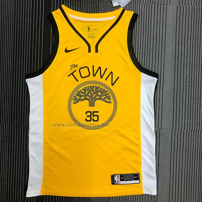 Camiseta Golden State Warriors Kevin Durant #35 Earned Amarillo